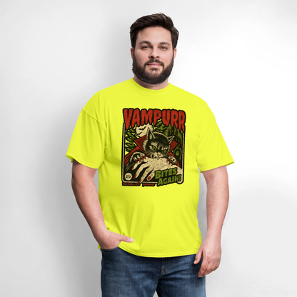 Vampurr Bites Again Shirt - safety green