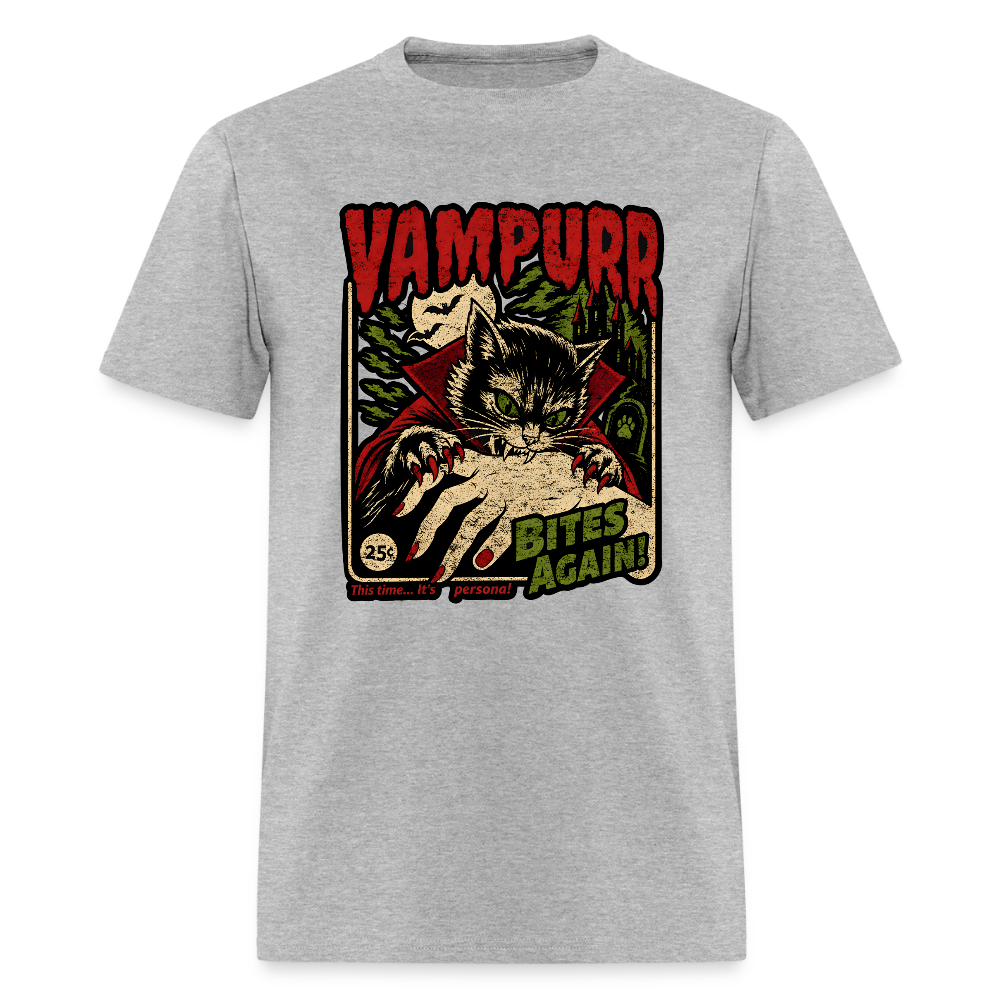 Vampurr Bites Again Shirt - heather gray