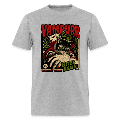 Vampurr Bites Again Shirt - heather gray