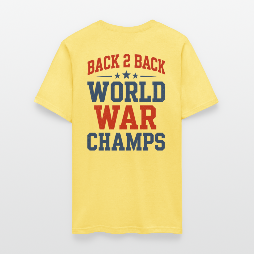 Back 2 Back World War Champs Tee - cornsilk