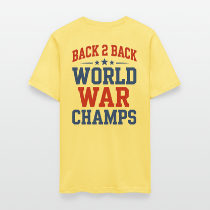 Back 2 Back World War Champs Tee - cornsilk