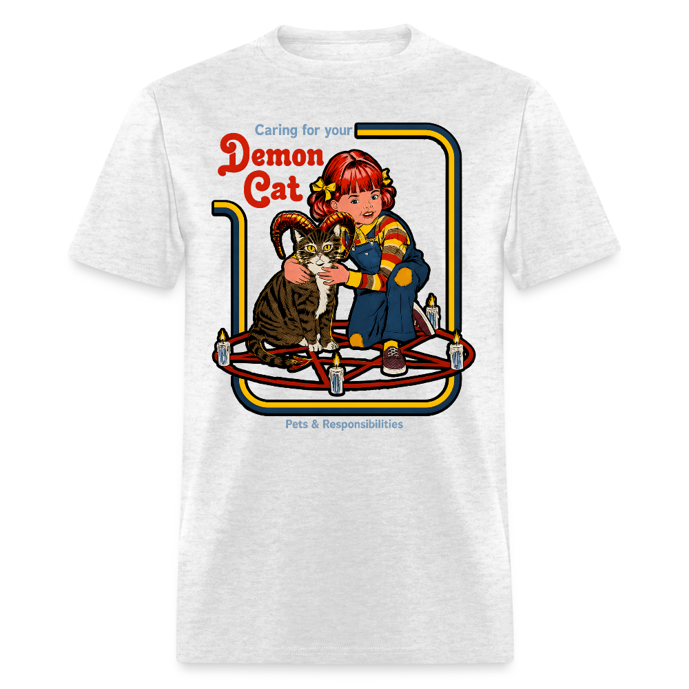 Demon Cat Shirt - light heather gray