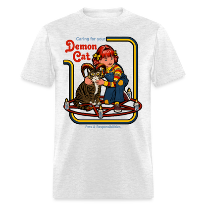 Demon Cat Shirt - light heather gray
