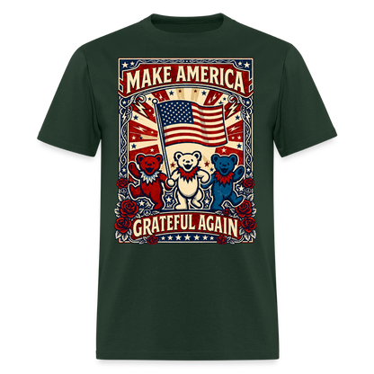 Make America Grateful Again Tee - forest green