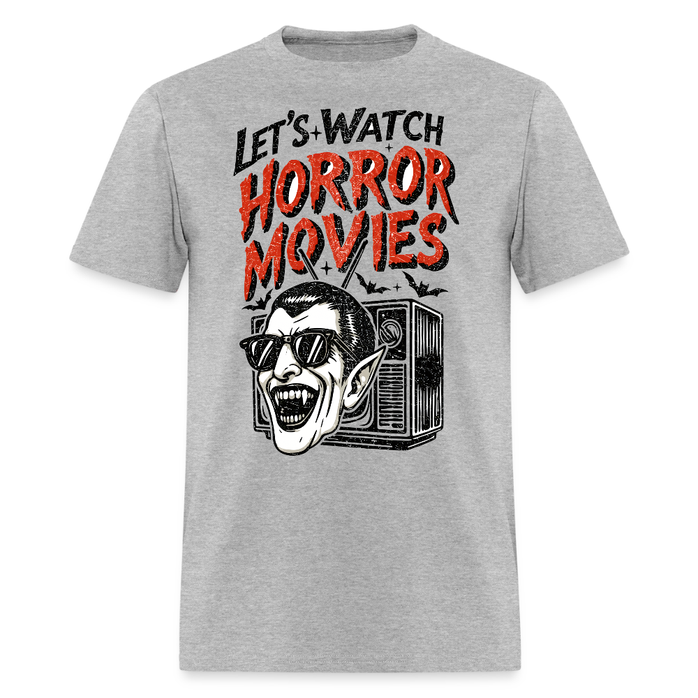 Let's Watch Horror Movies Shirt - heather gray