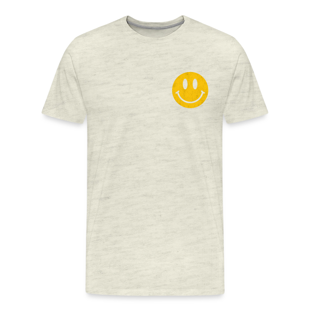 Be. Here. Now.™ Premium Graphic Tee - heather oatmeal