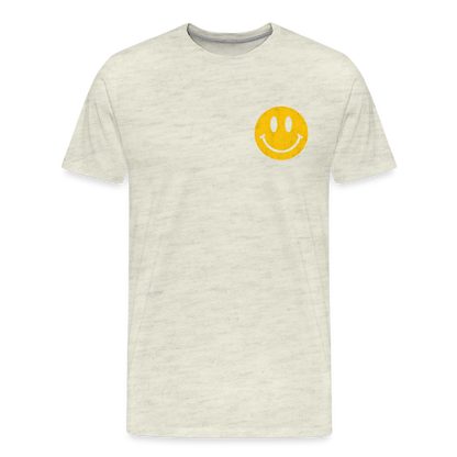 Be. Here. Now.™ Premium Graphic Tee - heather oatmeal