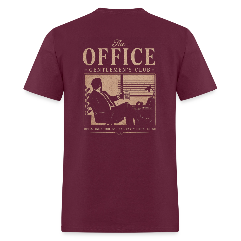 "The Office" Gentlemen's Club Tee - burgundy
