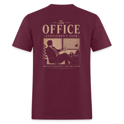 "The Office" Gentlemen's Club Tee - burgundy