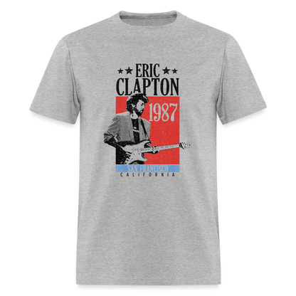 Clapton 1987 Tour Shirt - heather gray