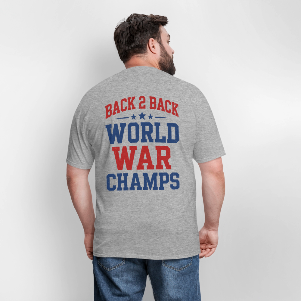 Back 2 Back World War Champs Tee - heather gray