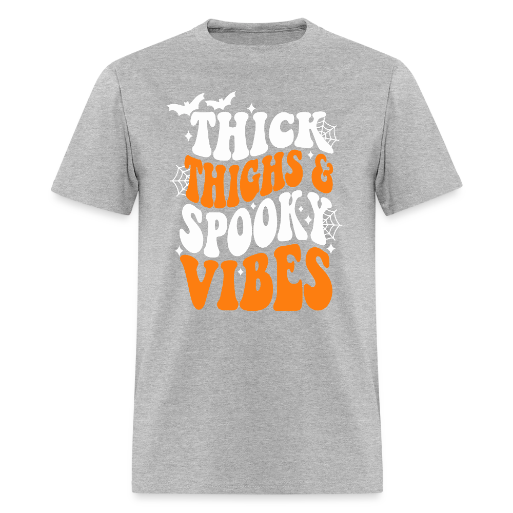Thick Thighs and Spooky Vibes Shirt - heather gray
