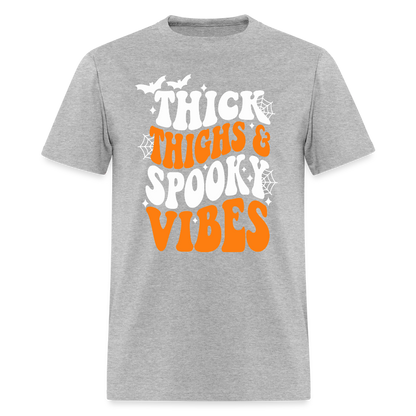 Thick Thighs and Spooky Vibes Shirt - heather gray