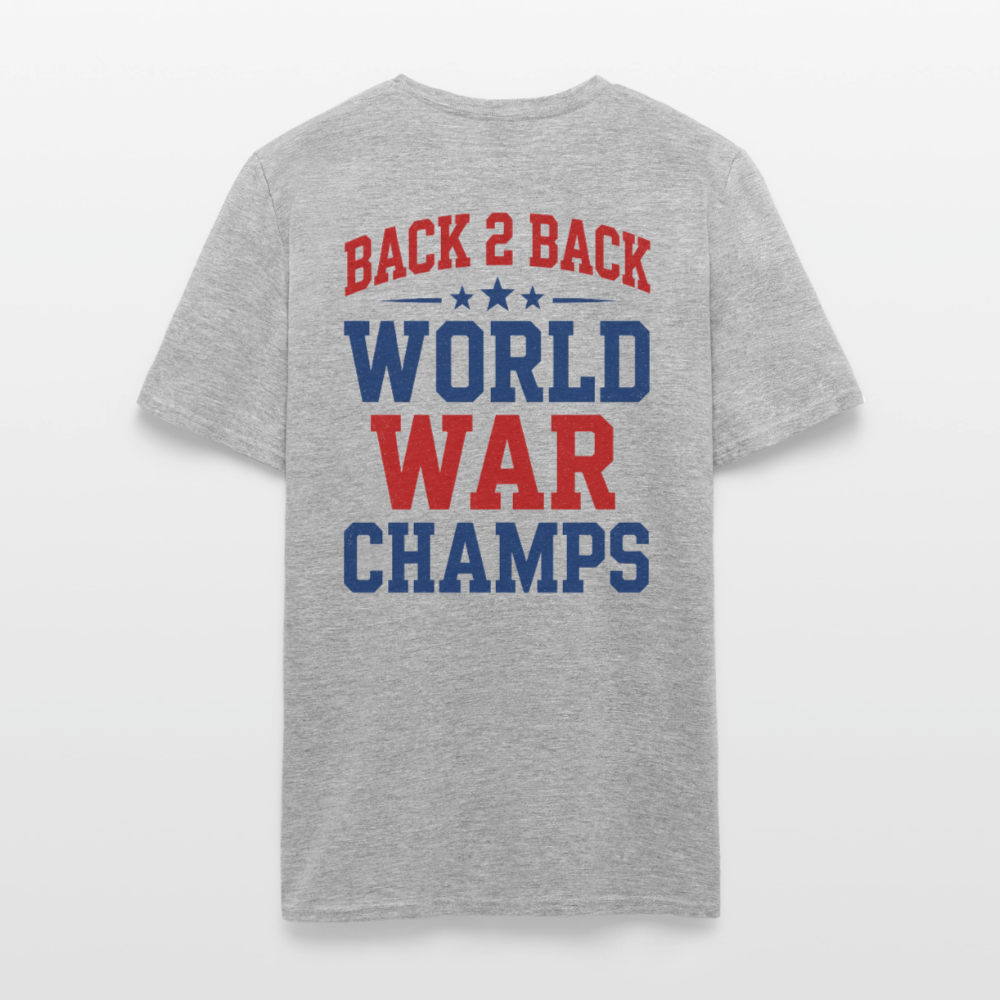 Back 2 Back World War Champs Tee - heather gray